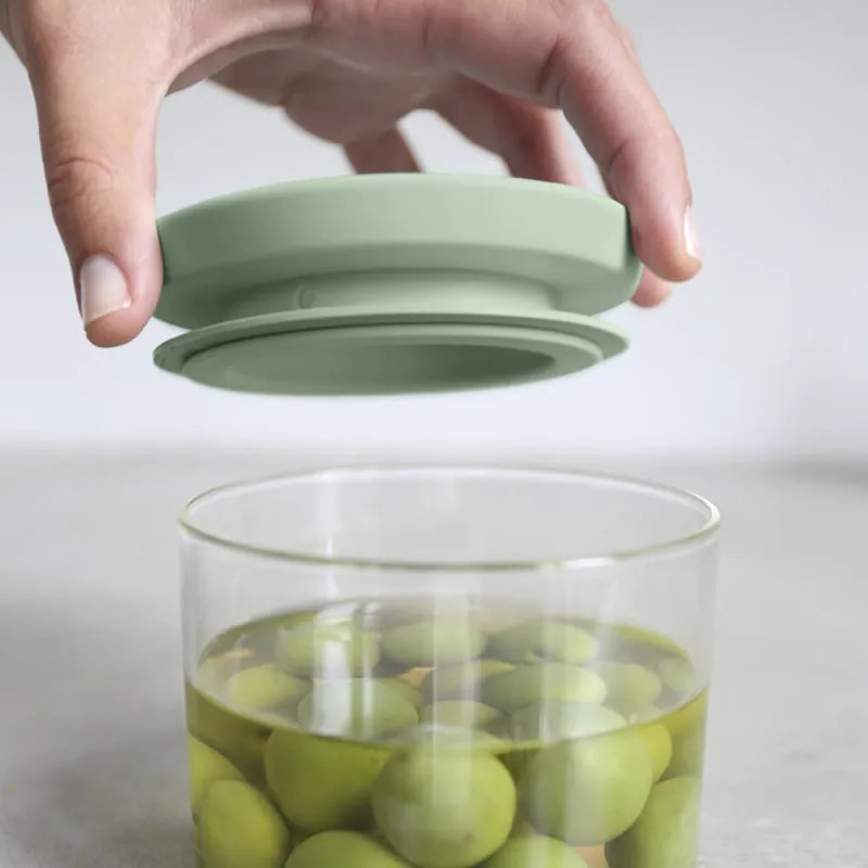 Set 3 borcane stivuibile pentru depozitare alimente Brabantia 1005602, 300/600/1.1L, Multicolor