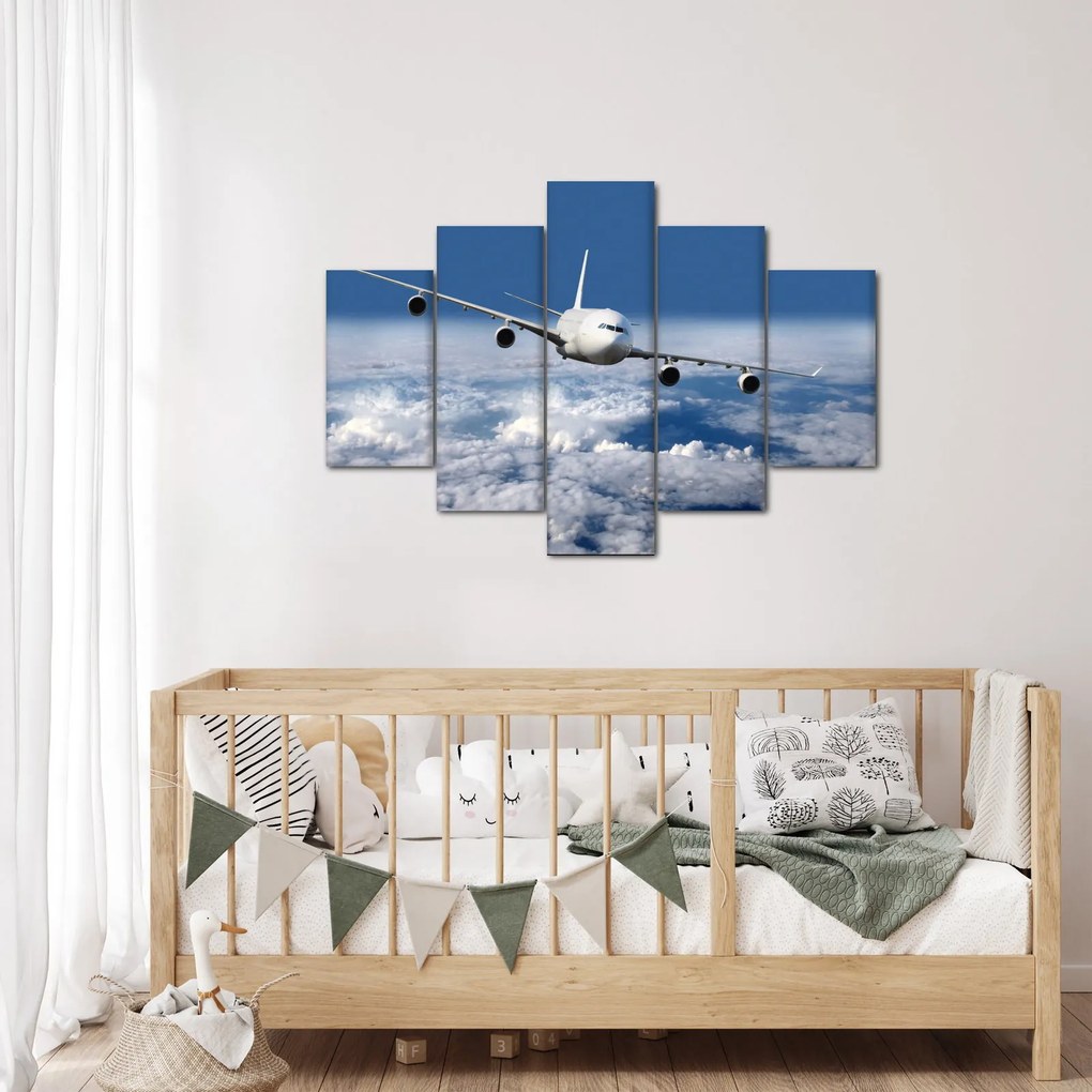 Tablou - Avion în nori (150x105 cm)