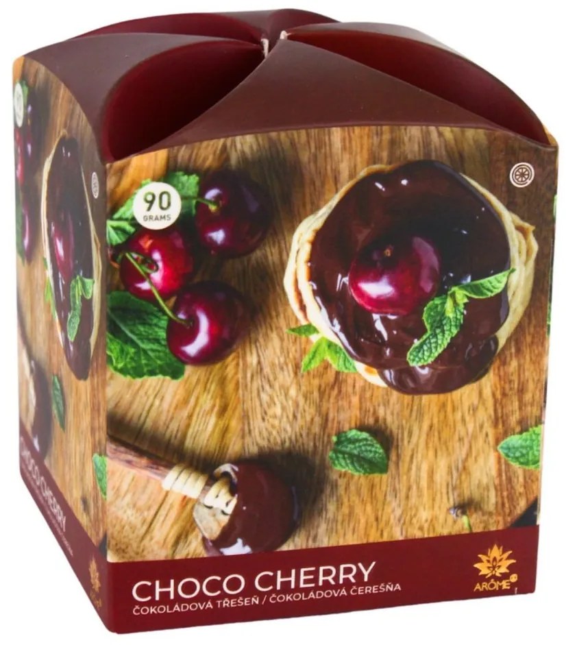 Lumânare parfumată în borcan Arome Choco Chery, 90 g