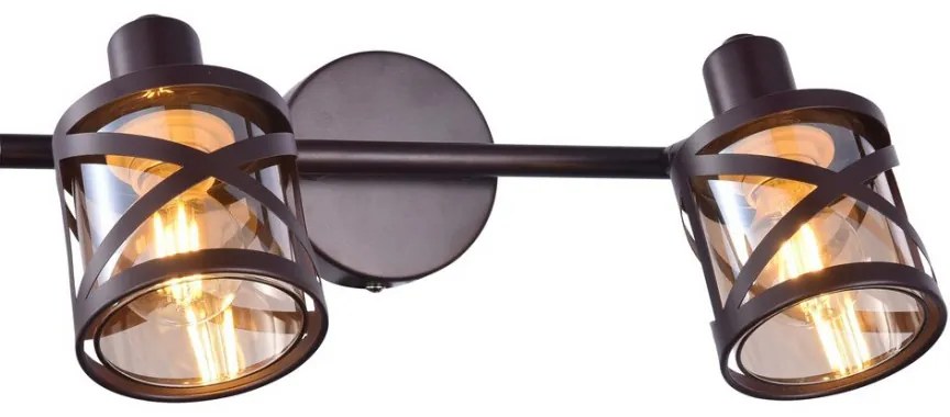 Aplica 2 spoturi design industrial metalica galben de chihlimbar OBERON 5336 RX