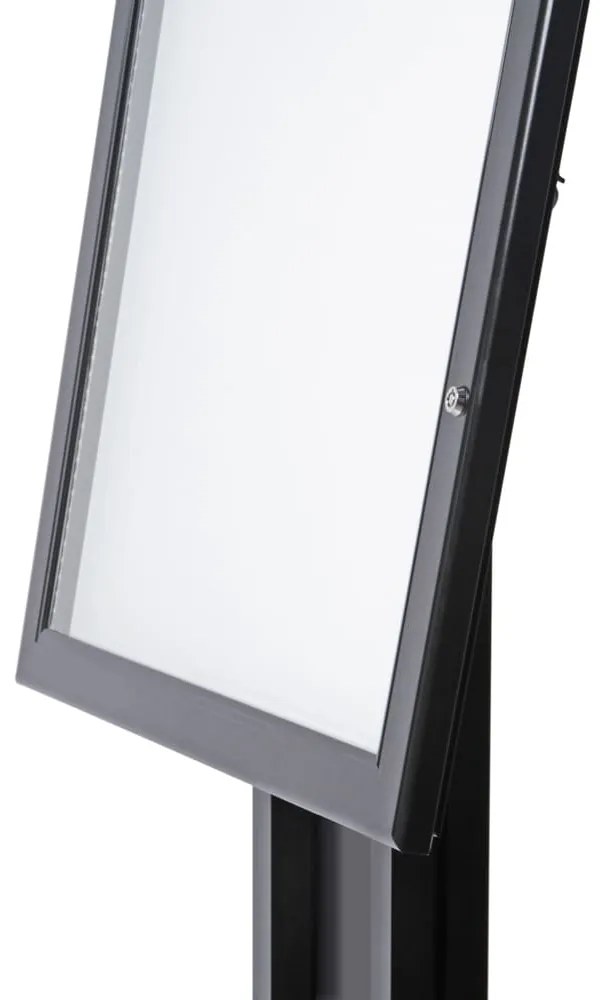 Vitrina meniului cu iluminare LED 4 x A4, negru