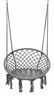 Scaun suspendat de grădină BOHO, 80 x 60 x 120 cm, gri