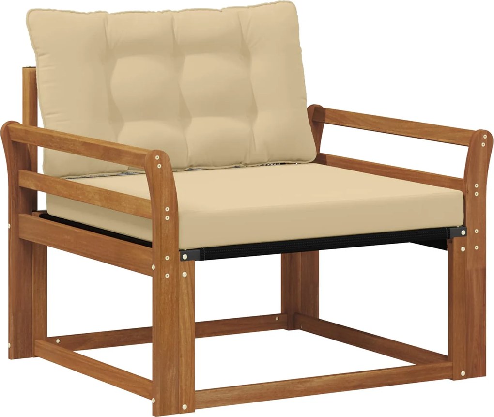 vidaXL Set de canapele de exterior Lemn solid de Acacia și Textilene