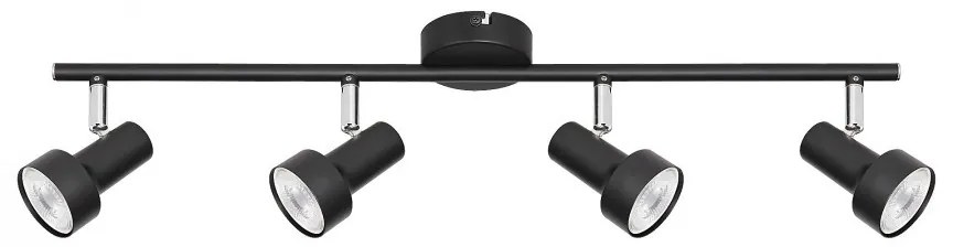 Lustra 4 spoturi design industrial metalica KONRAD negru 5325 RX