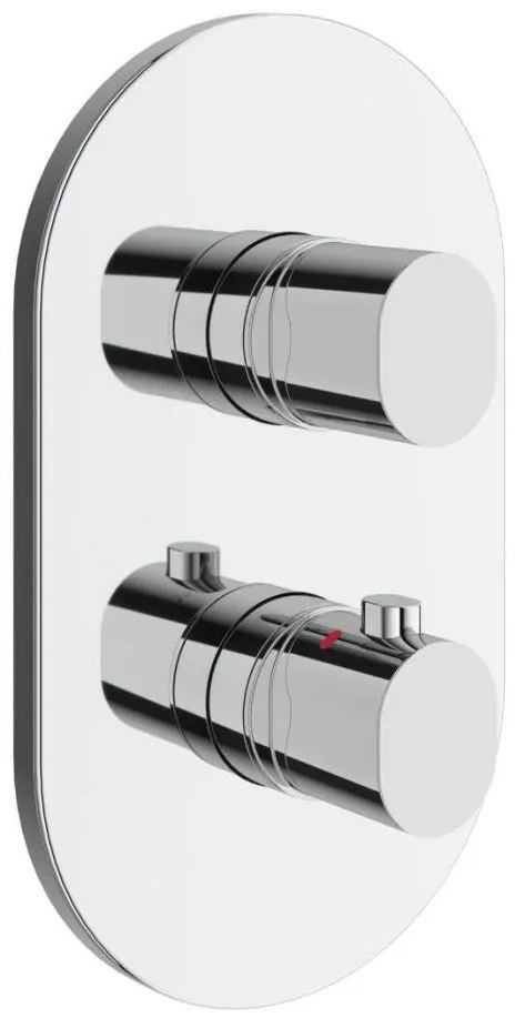 Ravak X070457 - Baterie de duș termostatată pentru montaj încastrat, crom lucios