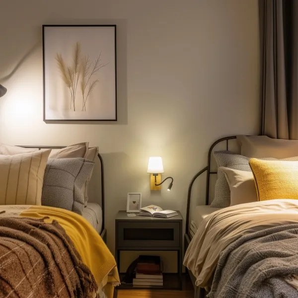 Lampă LED de perete Brilagi NUBILA WOOD 1xE27/25W/230V + LED/3W stejar/crem