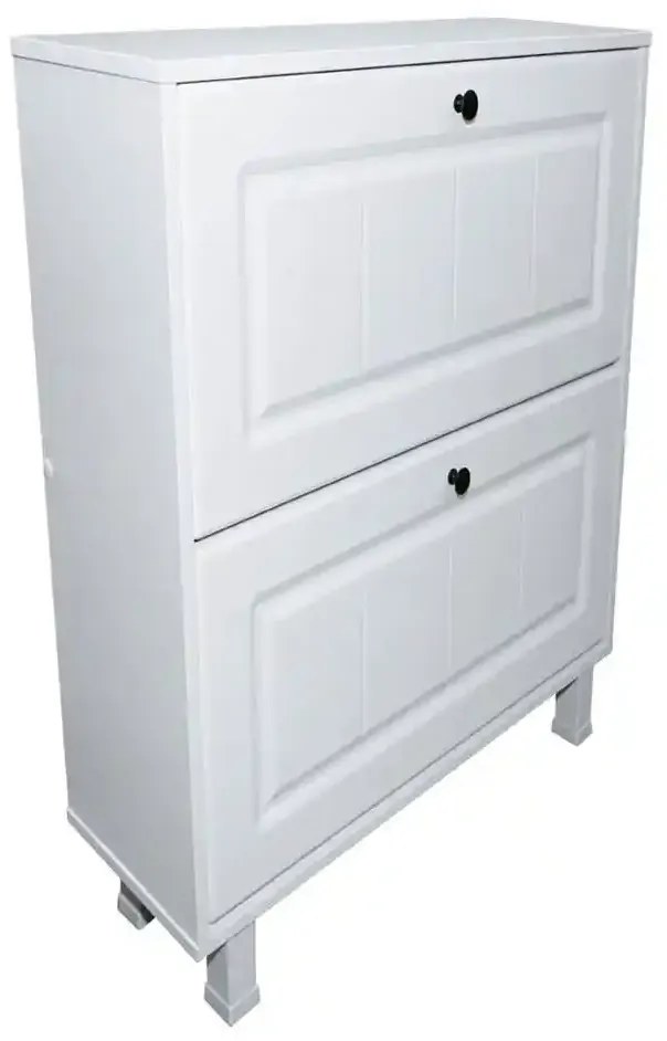 Pantofar 2 sertare MDF alb mat ,   solutie practica pentru hol