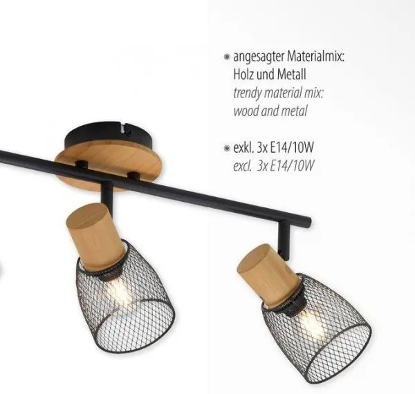 Spot JUST LIGHT. 15193-79 TAMIS 3xE14/10W/230V