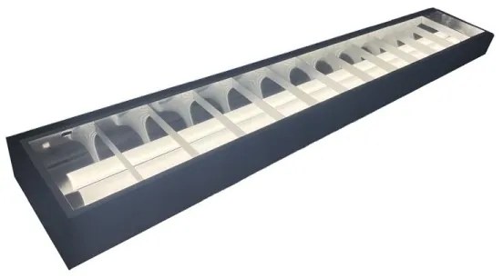 Corp de iluminat fluorescent 2xG13/18W/230V negru 120 cm