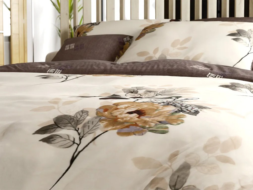 Lenjerie de pat reversibila DUO SENSE CARMELIA cu modele + husa pentru perna 40x50 cm GRATUIT Dimensiune lenjerie de pat: 70 x 90 cm | 140 x 200 cm