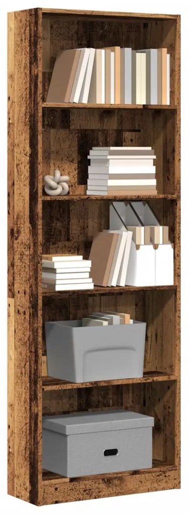 857828 vidaXL Bibliotecă, lemn vechi, 60x24x176 cm, lemn prelucrat