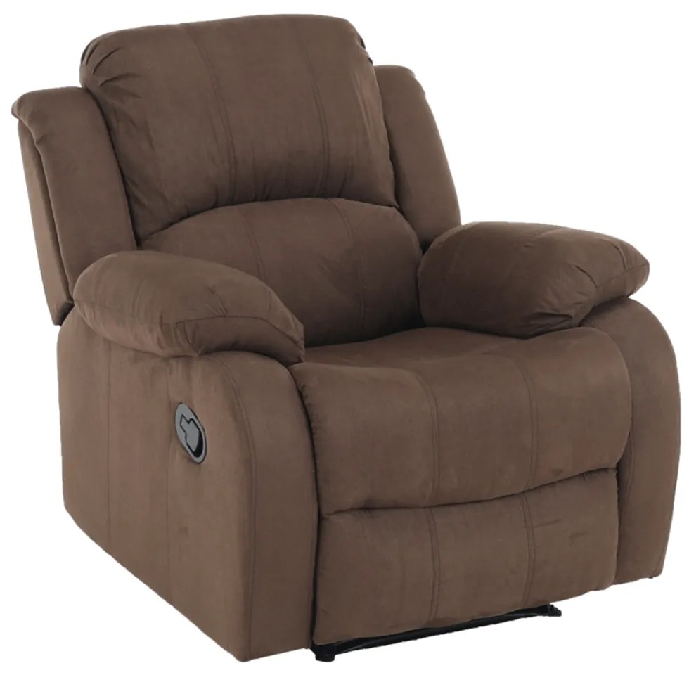 Fotoliu relaxant reglabil -recliner, material maro,Bortis Impex