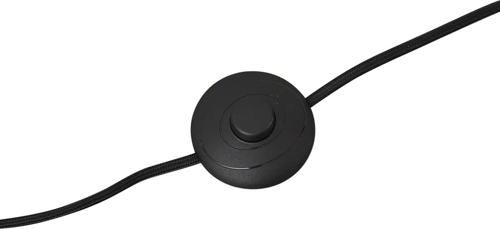 Lampă de podea modernă neagră cu sticlă fumurie cu 3 lumini rotativă și înclinabilă - Gianni