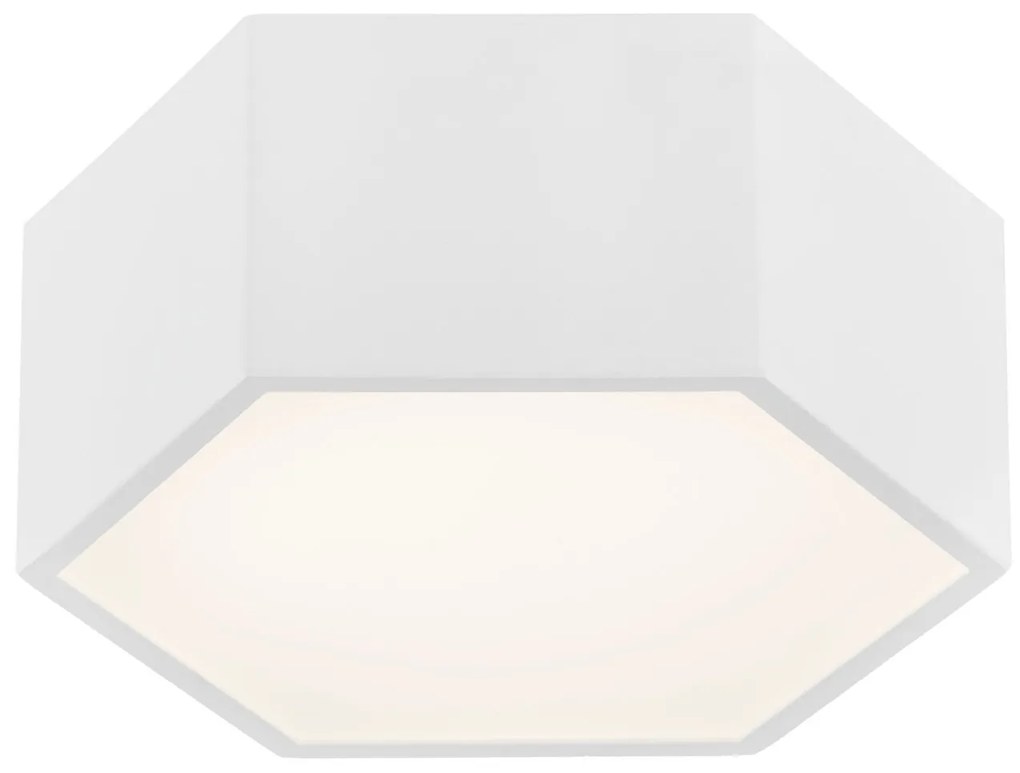 Plafoniera LED moderna design hexagonal ARIZONA 9W alba
