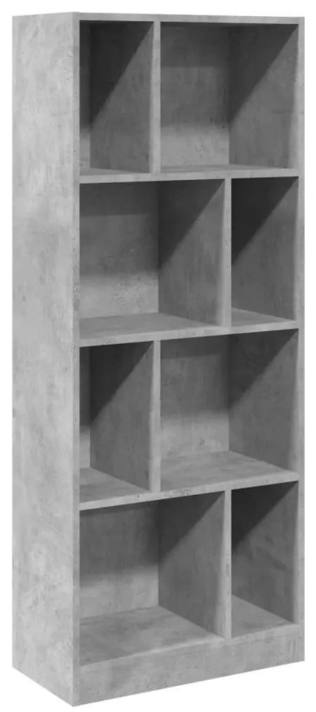 847999 vidaXL Bibliotecă, gri beton, 57x28,5x141 cm, lemn prelucrat