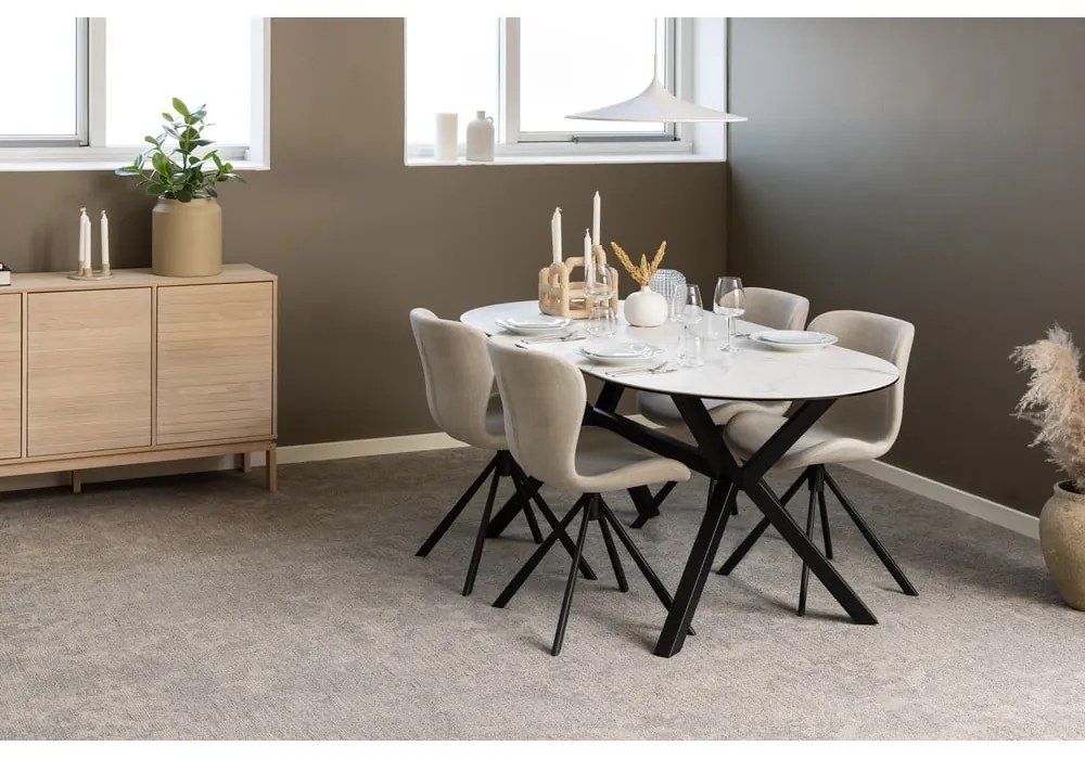 Scaune de dining crem 2 buc. Batilda – Actona