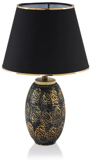 Lampă de masă RAMZES 1xE27/40W/230V neagră/aurie