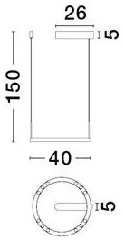 Lustra suspendata LED design circular LUNETTE 40cm NVL-9030924