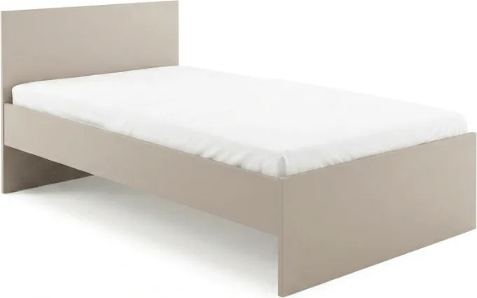 Pat ELISA 90 x 200 cm, bej casmir Saltele: Saltea Sommera 18 cm, Somiera pat: Cu lamele drepte
