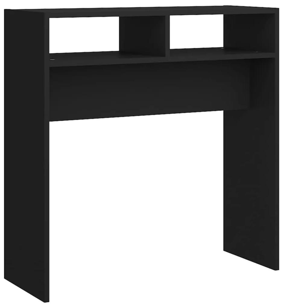 Masa consola, negru, 78x30x80 cm, PAL 1, Negru