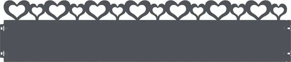 vidaXL Borduri pentru gazon 30 pcs Antracit 103 x 0,05 x 22 cm Oțel