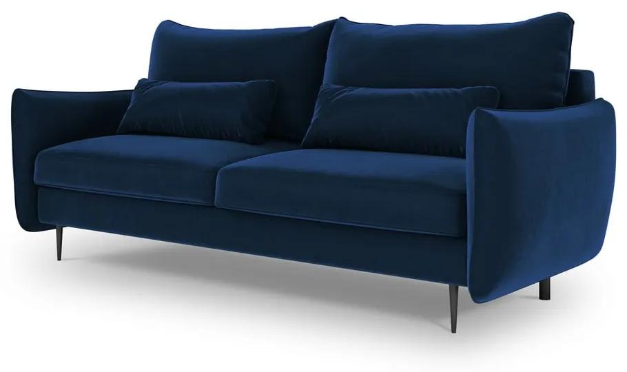 Canapea extensibilă cu spațiu de depozitare Cosmopolitan Design Vermont, albastru închis