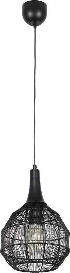 Lustră negru-mat cu abajur din metal Soraya – Trio