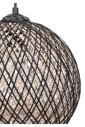 Lustră pe cablu JUTE 1xE27/60W/230V negru