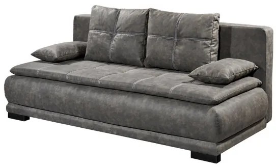 Canapea Extensibila Sofia Lux, Cu Lada, Gri, 93 x 105 x 208 Cm