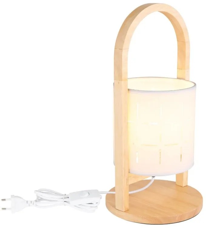 Veioza, lampa de masa design industrial Ninja alb