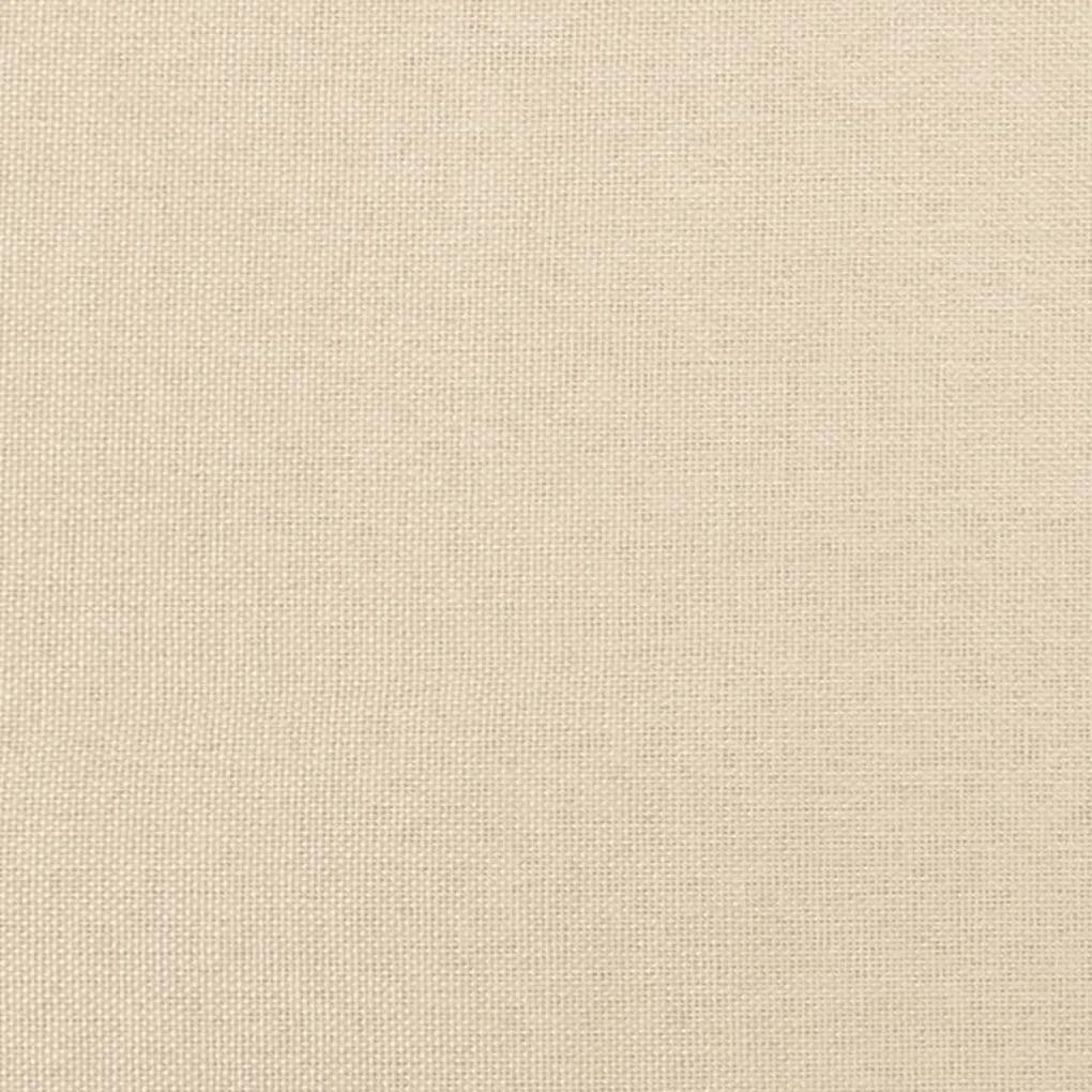 Pat box spring cu saltea, crem, 120x200 cm, textil Crem, 35 cm, 120 x 200 cm