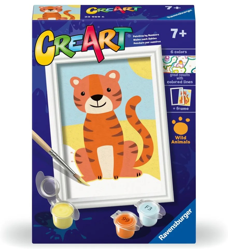 CREART PICTURA PE NUMERE PENTRU COPII TIGRU SALBATIC - RAVENSBURGER (RVSPBN23969)