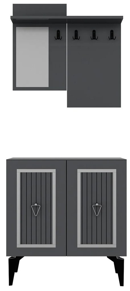 Mobilier Hol Tideno (antracit + argintiu) . 1093901