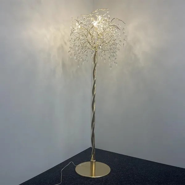 Lampadar de cristal 5xG9/40W/230V auriu