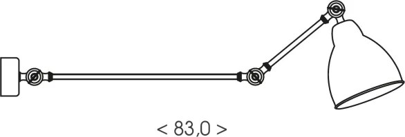 Brilagi - Lampă de perete QUILL 1xE27/40W/230V 83 cm albă