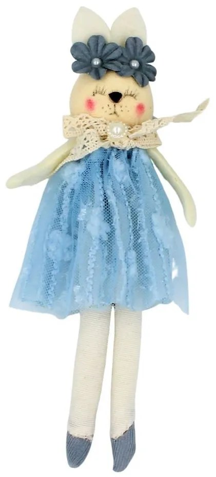 Decorațiune Zooky animăluț iepuraș rochiță bleu
