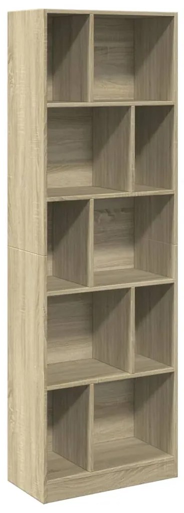 847991 vidaXL Bibliotecă, stejar sonoma, 57x28,5x174 cm, lemn prelucrat