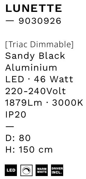 Lustra suspendata LED design circular LUNETTE 80cm NVL-9030926