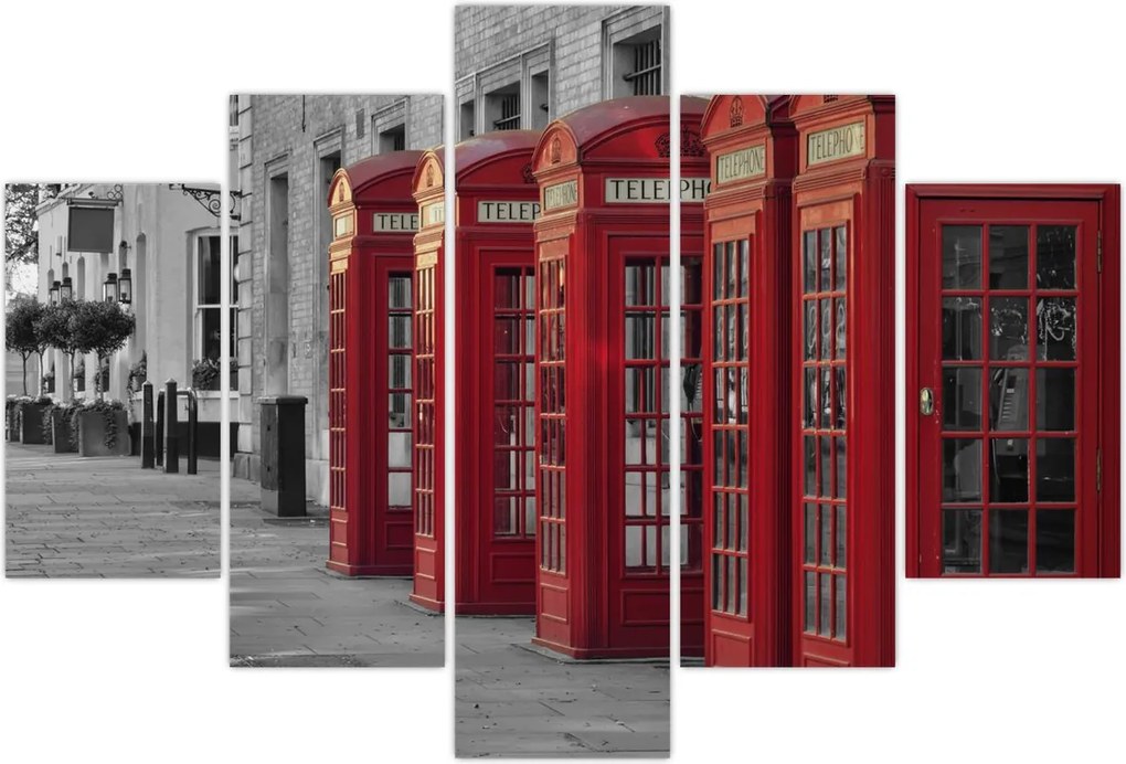Tablou - Cutii telefonice din Londra (150x105 cm)