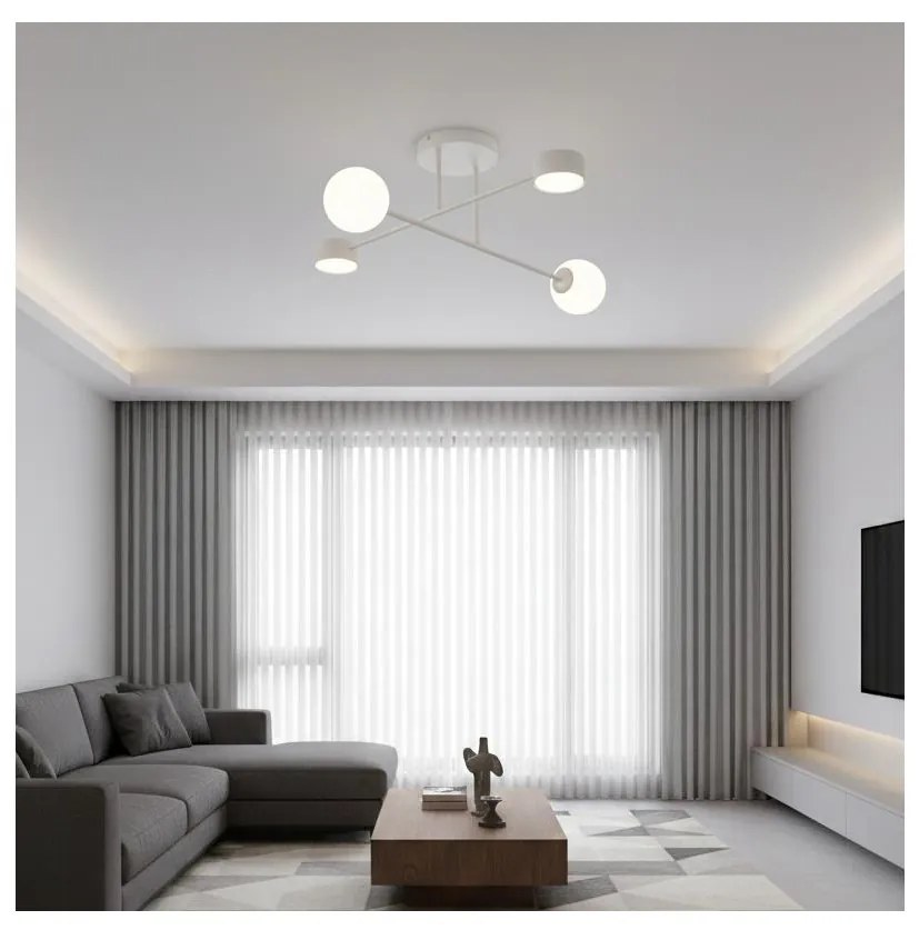 Plafonieră aplicată HOLON 2xG9/8W/230V + 2xGX53/12W albă