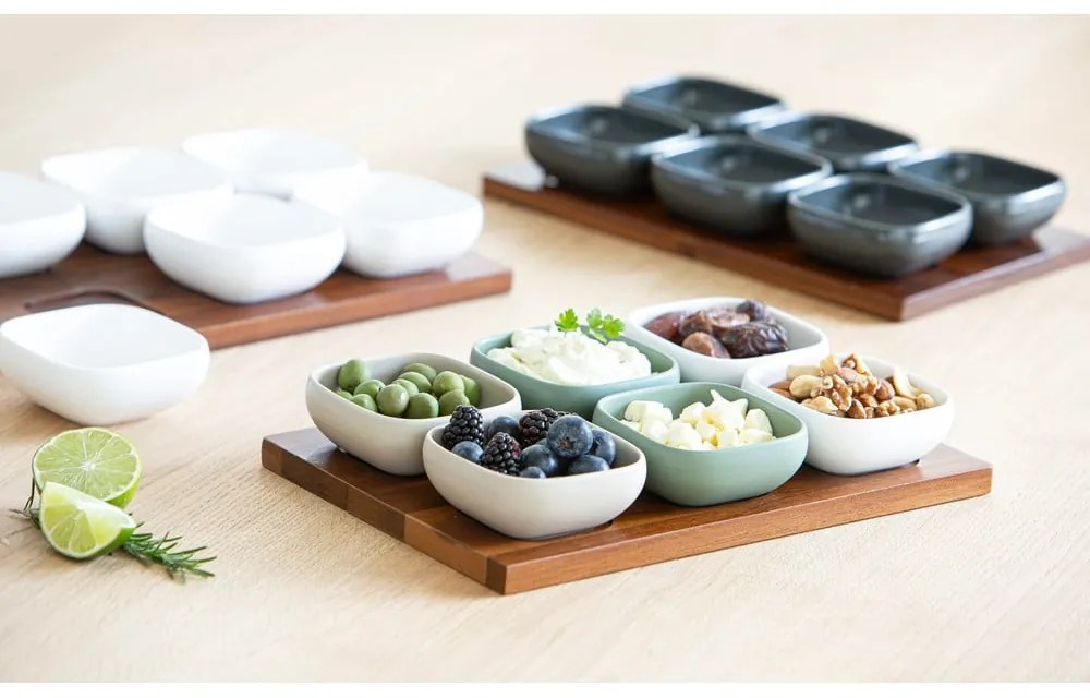 Set de servire gri antracit 6 buc. din porțelan Essentials – Ladelle