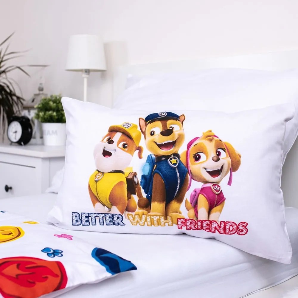Lenjerie de pat pentru copii din bumbac pentru pătuț 100x135 cm Paw Patrol – Jerry Fabrics