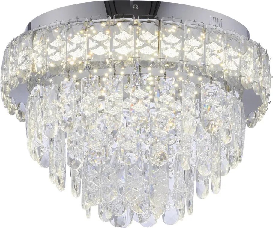 JUST LIGHT. 15092-17 - Plafonieră LED KULUNKA LED/33W/230V crom lucios
