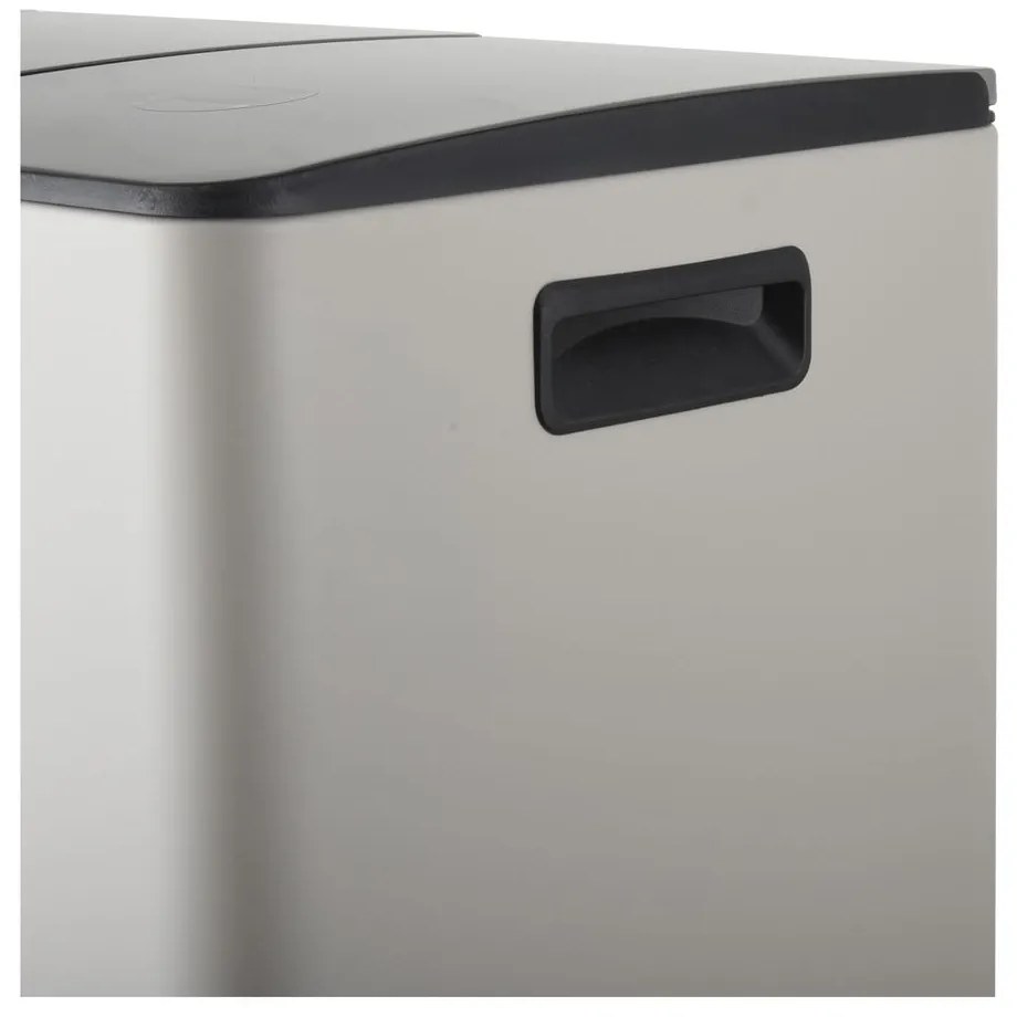 Coș de gunoi taupe pentru reciclare/cu pedală 2x20 l din oțel Aliya – Spirella