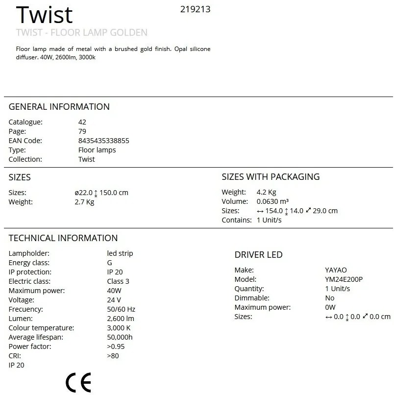 Lampadar/Lampa de podea LED design modern Twist