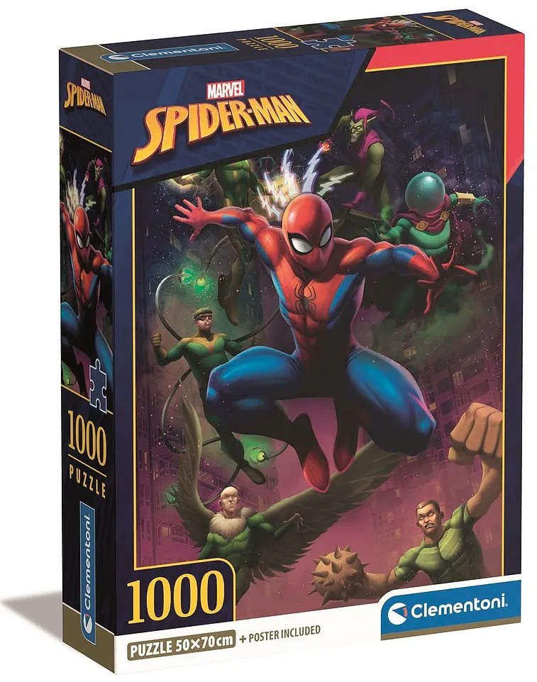 Omul Păianjen Puzzle Compact 1000 de piese Clementoni