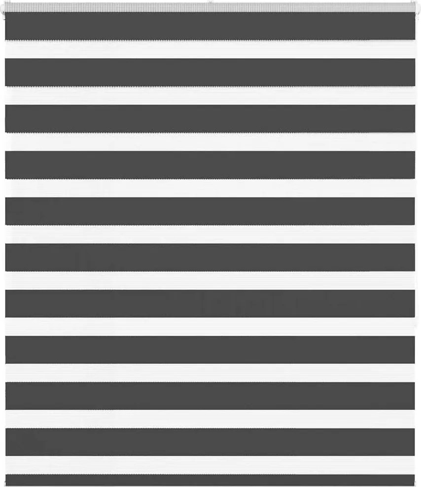 vidaXL Jaluzea tip zebra neagră lățime țesătură 115,9 cm poliester