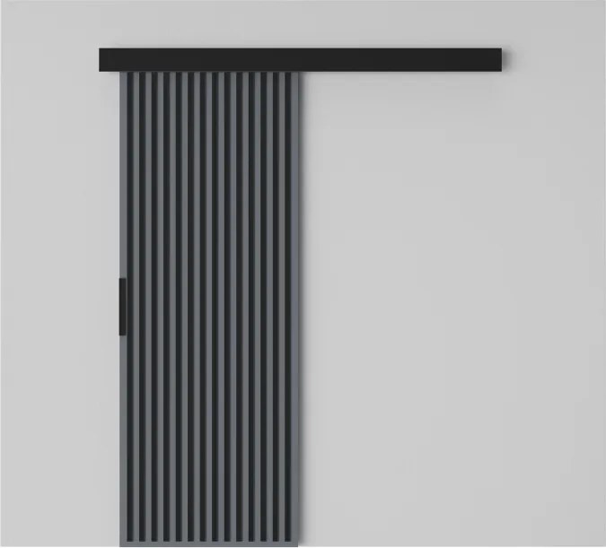 Ușă glisantă Perion – 76x1.6x205 cm – Gri / Negru