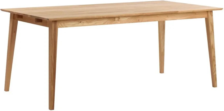Masă dining din lemn de stejar Rowico Mimi, lungime 180 cm