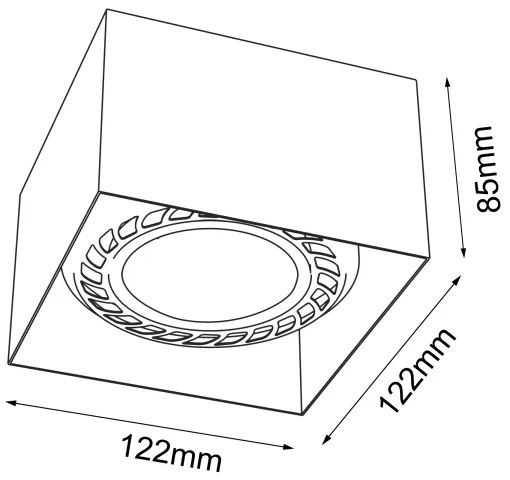 Brosline 1268 - Spot CAGE 1xGU10/18W/230V alb